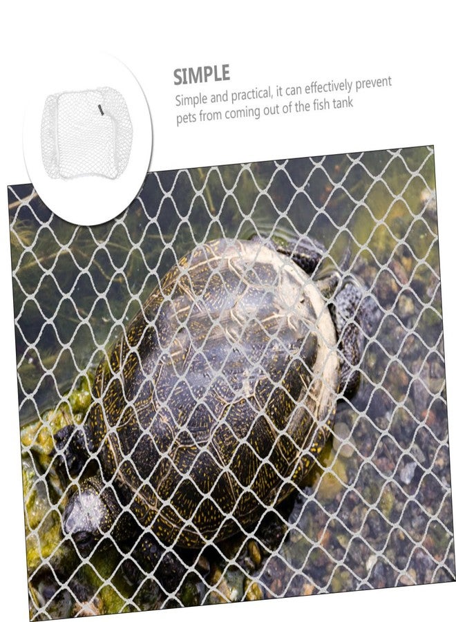Sosoport Aquarium Anti-Jumping Mesh Net 17.7X11.8 Inch Escape-Proof Fish Tank Cover Protective Screen for Outdoor Fish Ponds and Aquariums - Image 4
